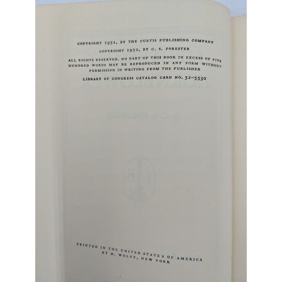 Lieutenant Hornblower C.S. Forester Sea Adventure Fiction Vintage Hardcover 1952 - Picture 6 of 16